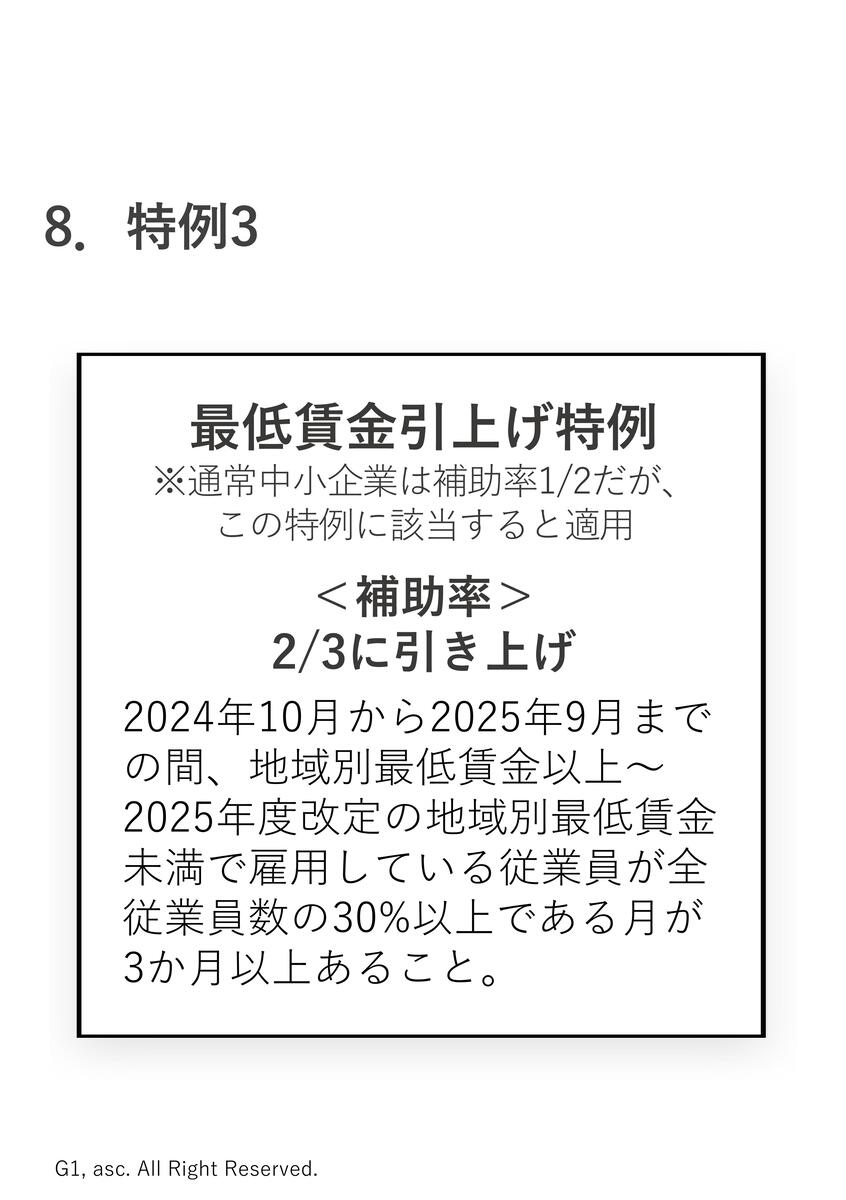 特例3 最低賃金引上げ特例